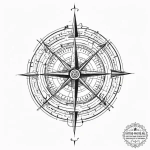 Tattoo sketch soldier with a compass, artisti... - эскиз тату (№1756168513_0, 26.08.2025 00:35) — tattoo-photo.ru
