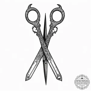 Tattoo sketch scissors, ink illustration for... - эскиз тату (№1756169741_0, 26.08.2025 00:55) — tattoo-photo.ru