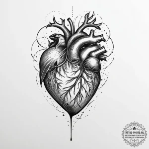 Tattoo sketch heart - эскиз тату (№1756171007_0, 26.08.2025 01:16) — tattoo-photo.ru