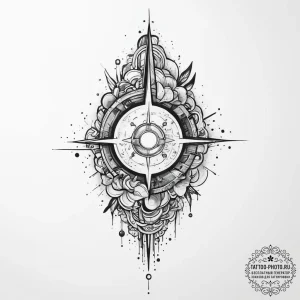 Tattoo sketch cosmic beginning, tattoo sketch... - эскиз тату (№1756175222_0, 26.08.2025 02:27) — tattoo-photo.ru