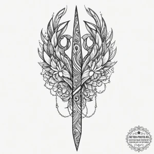 Tattoo sketch hands with a scissors, artistic... - эскиз тату (№1756175420_0, 26.08.2025 02:30) — tattoo-photo.ru