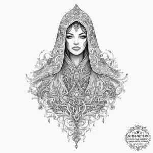 Tattoo sketch wraith's cloak, ink illustratio... - эскиз тату (№1756179058_0, 26.08.2025 03:30) — tattoo-photo.ru