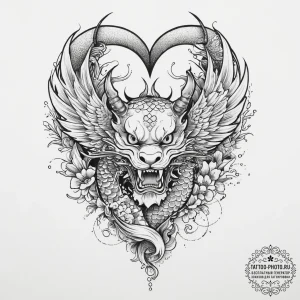 Tattoo sketch flying heart with wings, tattoo... - эскиз тату (№1756180457_0, 26.08.2025 03:54) — tattoo-photo.ru