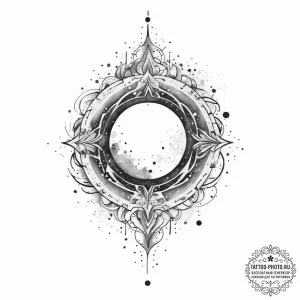 Tattoo sketch cosmic tale, tattoo line art, o... - эскиз тату (№1756185302_0, 26.08.2025 05:15) — tattoo-photo.ru