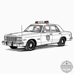 Tattoo sketch police officer police car, tatt... - эскиз тату (№1756193342_0, 26.08.2025 07:29) — tattoo-photo.ru