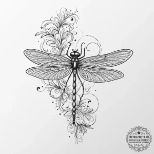 Tattoo sketch damselfly, tattoo flash sheet d... - эскиз тату (№1756194347_0, 26.08.2025 07:45) — tattoo-photo.ru