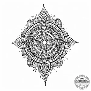 Tattoo sketch tribal pattern, ink illustratio... - эскиз тату (№1756197751_0, 26.08.2025 08:42) — tattoo-photo.ru