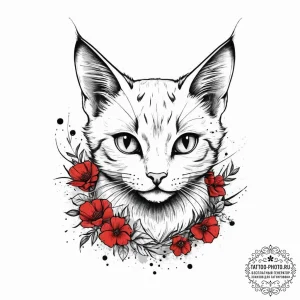 Tattoo sketch playful kitten tattoo, tattoo l... - эскиз тату (№1756198159_0, 26.08.2025 08:49) — tattoo-photo.ru