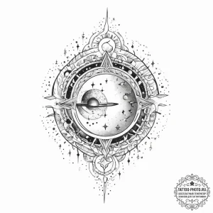 Tattoo sketch cosmic beginning - эскиз тату (№1756199964_0, 26.08.2025 09:19) — tattoo-photo.ru