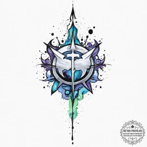 Tattoo sketch teen titans logo, concept art f... - эскиз тату (№1756201776_0, 26.08.2025 09:49) — tattoo-photo.ru