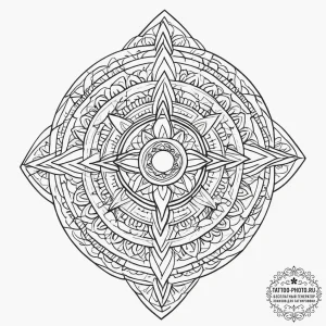 Tattoo sketch cosmic soul, tattoo sketch desi... - эскиз тату (№1756203173_0, 26.08.2025 10:12) — tattoo-photo.ru