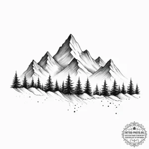 Tattoo sketch mountain - эскиз тату (№1756206392_0, 26.08.2025 11:06) — tattoo-photo.ru