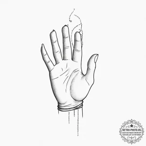Tattoo sketch hands with a thread, tattoo ske... - эскиз тату (№1756209585_0, 26.08.2025 11:59) — tattoo-photo.ru