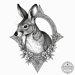 Tattoo sketch wallaby, concept art for tattoo... - эскиз тату (№1756220519_0, 26.08.2025 15:01) — tattoo-photo.ru