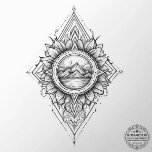Tattoo sketch sky, tattoo line art, clean lin... - эскиз тату (№1756224909_0, 26.08.2025 16:15) — tattoo-photo.ru