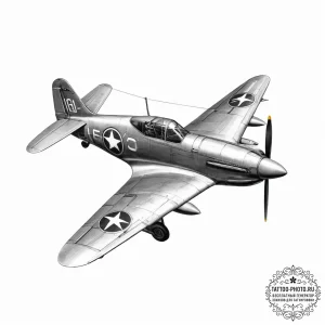 Tattoo sketch world war ii fighter plane - эскиз тату (№1756227297_0, 26.08.2025 16:54) — tattoo-photo.ru