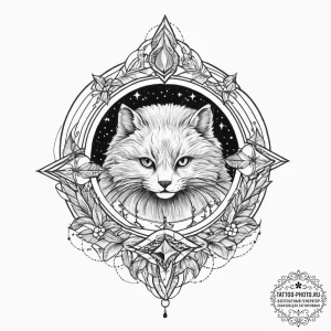 Tattoo sketch cosmic animal, concept art for... - эскиз тату (№1756228294_0, 26.08.2025 17:11) — tattoo-photo.ru