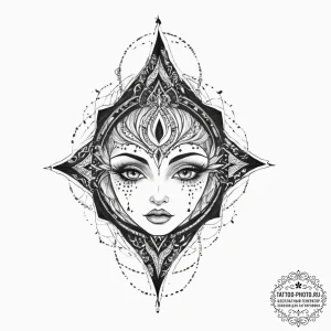 Tattoo sketch mystical world, tattoo sketch d... - эскиз тату (№1756228695_0, 26.08.2025 17:18) — tattoo-photo.ru
