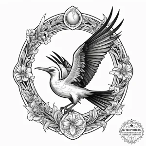 Tattoo sketch frigatebird, tattoo flash sheet... - эскиз тату (№1756229904_0, 26.08.2025 17:38) — tattoo-photo.ru