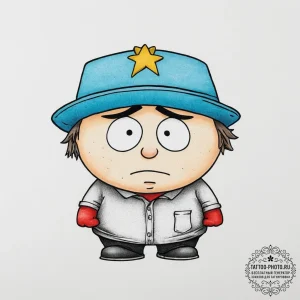 Tattoo sketch south park cartman, artistic ta... - эскиз тату (№1756230714_0, 26.08.2025 17:51) — tattoo-photo.ru