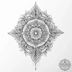 Tattoo sketch blessed fable, tattoo sketch de... - эскиз тату (№1756233494_0, 26.08.2025 18:38) — tattoo-photo.ru