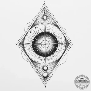 Tattoo sketch cosmic lore, ink illustration f... - эскиз тату (№1756237481_0, 26.08.2025 19:44) — tattoo-photo.ru