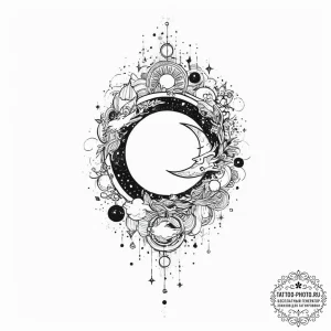 Tattoo sketch cosmic land, tattoo drawing out... - эскиз тату (№1756239250_0, 26.08.2025 20:14) — tattoo-photo.ru