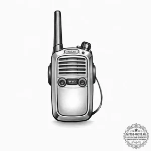 Tattoo sketch walkie-talkie - эскиз тату (№1756239643_0, 26.08.2025 20:20) — tattoo-photo.ru