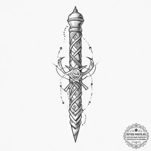 Tattoo sketch weapon, concept art for tattoo,... - эскиз тату (№1756240233_0, 26.08.2025 20:30) — tattoo-photo.ru