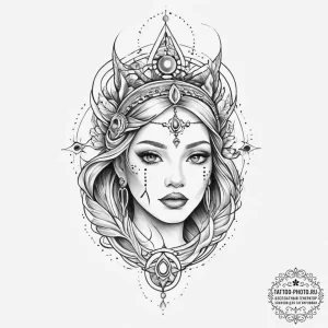 Tattoo sketch cosmic grace - эскиз тату (№1756241822_0, 26.08.2025 20:57) — tattoo-photo.ru
