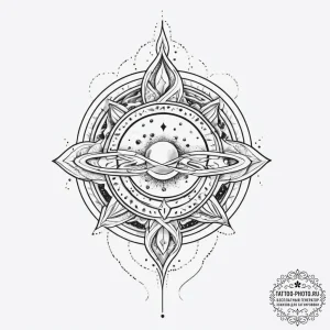 Tattoo sketch cosmic legend - эскиз тату (№1756242802_0, 26.08.2025 21:13) — tattoo-photo.ru