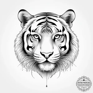 Tattoo sketch tiger's eye, artistic tattoo sk... - эскиз тату (№1756245790_0, 26.08.2025 22:03) — tattoo-photo.ru