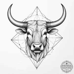 Tattoo sketch taurus bull head, tattoo drawin... - эскиз тату (№1756248165_0, 26.08.2025 22:42) — tattoo-photo.ru