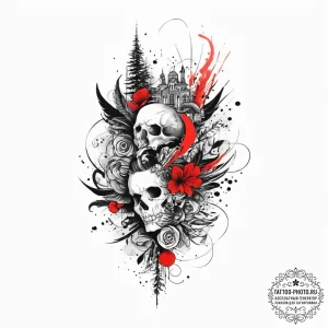Tattoo sketch village, tattoo flash sheet des... - эскиз тату (№1756248967_0, 26.08.2025 22:56) — tattoo-photo.ru