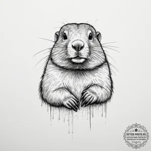 Tattoo sketch marmot, tattoo sketch design, l... - эскиз тату (№1756250978_0, 26.08.2025 23:29) — tattoo-photo.ru
