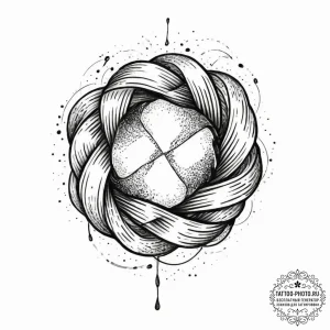 Tattoo sketch knot, ink illustration for tatt... - эскиз тату (№1756252156_0, 26.08.2025 23:49) — tattoo-photo.ru
