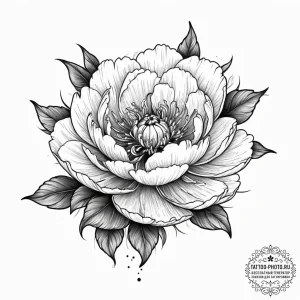 Tattoo sketch peony flower, tattoo sketch des... - эскиз тату (№1756255138_0, 27.08.2025 00:38) — tattoo-photo.ru