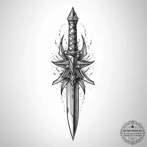 Tattoo sketch dagger - эскиз тату (№1756259063_0, 27.08.2025 01:44) — tattoo-photo.ru