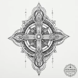 Tattoo sketch узор с туманностью, ink illustr... - эскиз тату (№1756260247_0, 27.08.2025 02:04) — tattoo-photo.ru