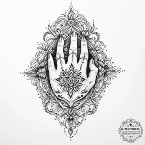 Tattoo sketch hands with a ghost, tattoo sket... - эскиз тату (№1756262039_0, 27.08.2025 02:33) — tattoo-photo.ru
