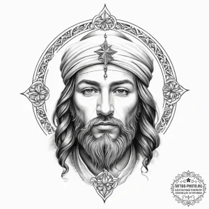 Tattoo sketch blessed prophet - эскиз тату (№1756263844_0, 27.08.2025 03:04) — tattoo-photo.ru