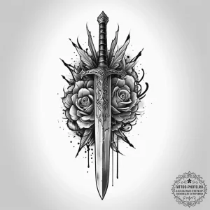 Tattoo sketch sword, artistic tattoo sketch,... - эскиз тату (№1756265862_0, 27.08.2025 03:37) — tattoo-photo.ru