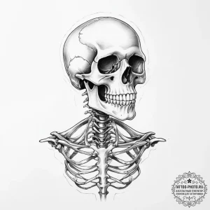 Tattoo sketch skeleton - эскиз тату (№1756266471_0, 27.08.2025 03:47) — tattoo-photo.ru
