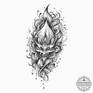 Tattoo sketch blessed being, ink illustration... - эскиз тату (№1756273114_0, 27.08.2025 05:38) — tattoo-photo.ru