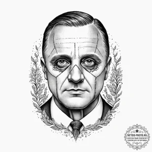 Tattoo sketch hannibal lecter face, tattoo dr... - эскиз тату (№1756273309_0, 27.08.2025 05:41) — tattoo-photo.ru