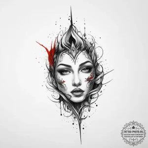Tattoo sketch end, artistic tattoo sketch, ro... - эскиз тату (№1756274882_0, 27.08.2025 06:08) — tattoo-photo.ru