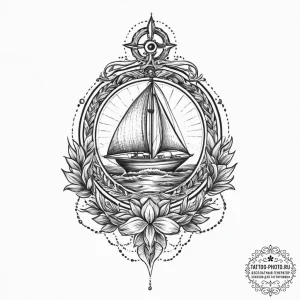 Tattoo sketch sacred calm, ink illustration f... - эскиз тату (№1756275668_0, 27.08.2025 06:21) — tattoo-photo.ru