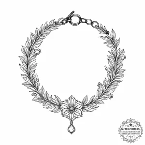 Tattoo sketch bracelet with charms, tattoo fl... - эскиз тату (№1756277048_0, 27.08.2025 06:44) — tattoo-photo.ru
