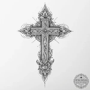 Tattoo sketch broken cross, tattoo sketch des... - эскиз тату (№1756280597_0, 27.08.2025 07:43) — tattoo-photo.ru