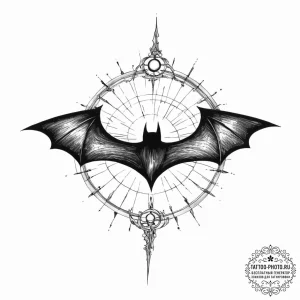 Tattoo sketch the dark knight bat-signal, tat... - эскиз тату (№1756283955_0, 27.08.2025 08:39) — tattoo-photo.ru